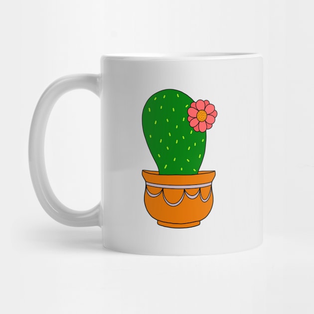 Cute Cactus Design #162: Pretty Cactus In Elegant Pot by DreamCactus